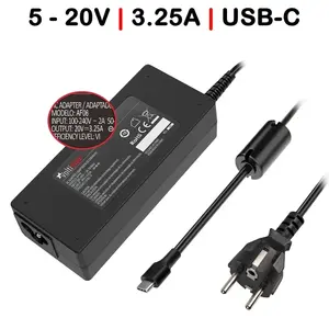 USB-C 20V 3.25A 65W Multivoltage Laptop <b>Power</b> <b>Supply</b> for MSI Compatible Cargador for <b>Portable</b> for MSI Devices - Product Image 2