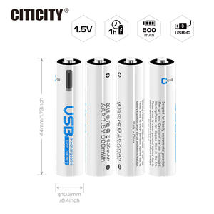 Batteries au lithium rechargeables USB CITICITY 10440 500 mAh, 1200 cycles de charge pour drones, sous-marins et appareils télécommandés - Product Image 2