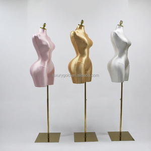 부티크 커비 패브릭 여성 플러스 사이즈 마네킹, 큰 엉덩이 큰 가슴 브라질리언 드레스 폼 얇은 허리 BBL 여성 반신 마네킹 - Product Image 2