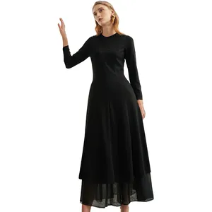 Robe deux pièces pour femmes, jupe femme, mince, vêtements élégants, Design Patchwork, robe en gaze