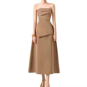 Robe de soirée élégante taille haute, décontractée et évasée, pour femme, collection printemps, fabrication sur mesure - Product Image 1