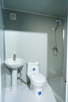 Vente en gros mobile conteneur préfabriqué public personnalisé moderne écologique 1 an de garantie unité de douche de salle de bain toilette portable