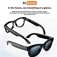 Lunettes intelligentes T200C avec reconnaissance d'objets par IA, caméra vidéo 4K, appels sans fil, lentilles électrochromiques, traduction en temps réel