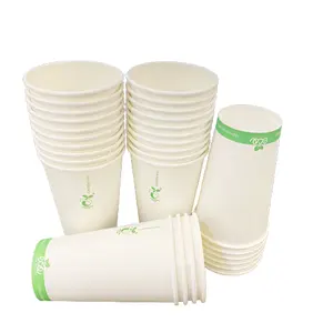 थोक कस्टम लोगो मुद्रण डिस्पोजेबल पेपर कप उच्च गुणवत्ता Recyclable कॉफी पेपर कप