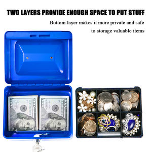 Üreticinin kapalı Mini ücretsiz ayakta dijital anahtar yazarkasa metalik para çekmece para kutusu - Product Image 4