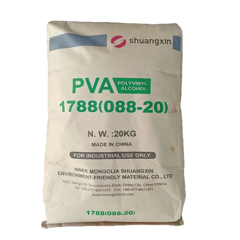 Marca líder vendida no mercado mundial SHUANG XIN álcool polivinílico de grau industrial PVA BP17 BR24 em pó