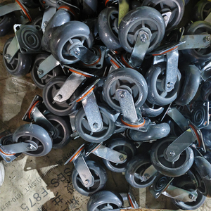 Industrial 4 polegadas cinza Tpr borracha plástico rodízio roda 100mm Tpr - Product Image 4