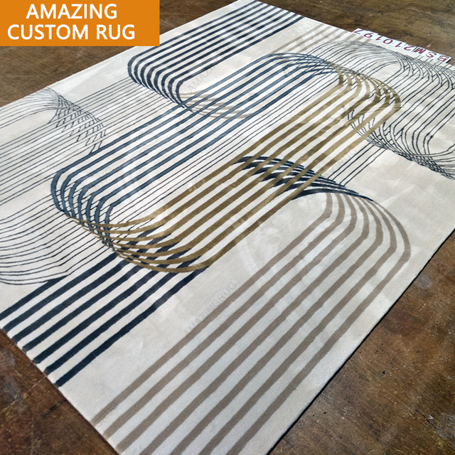F Style Amazing Rug Modern Luxury Pattern Custom Size Wool Area Rug Bedroom Carpet