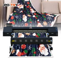 Papel de Sublimación de Tinta Eco-solvente Industrial PO-TRY 1.9M Eps I3200 Automático de Alta Velocidad y Estable para Impresora 33G