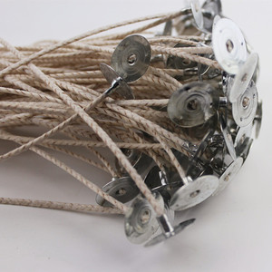 Mèches de bougies en coton écologique avec revêtement en cire de soja naturelle - Product Image 1