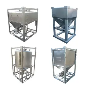 Heavy Duty Stackable Galvanized Chemical Solution Powder Cosmetic 1000L Stainless Steel IBC Tank