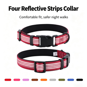New Four Reflective Filament Pet <b>Collars</b> <b>Large</b> <b>Dog</b> Night Walking <b>Dog</b> Necklaces Shiba <b>Dog</b> <b>Collars</b> - Product Image 4