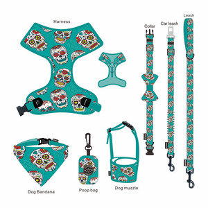 Juego de correas ajustables para perros de 8 piezas, correa para pasear perros y gatos, conjunto de arnés para perros pequeños - Product Image 3