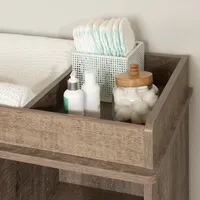 Table à langer 3 tiroirs pour bébé avec cadre robuste et sangles de sécurité idéales pour l'organisation et le rangement de la pépinière