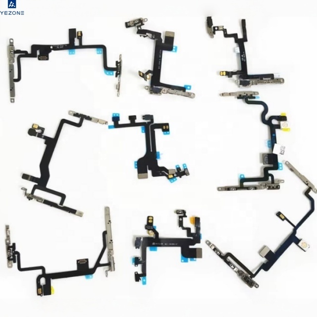 Wholesale Volume Flex Cable Assembly for iPhone 7P 8P XS XR 11 12 13 14 15 16 17 Pro Max Side Key Flex Replacement Repair Parts