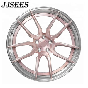 JJSEES Jantes forgées <span class=keywords><strong>2</strong></span> pièces 18 19 20 21 22 pouces rose brossé poli à rayons concaves en alliage pour Tesla Model <span class=keywords><strong>X</strong></span> Model S - Product Image 5