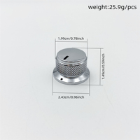 Guitar Accessories Zinc Alloy Threaded Grass Hat Potentiometer Knob Cap Audio Volume Tone Adjustment Knob for Electric Guitar