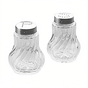 ชุดเครื่องปรุงรสเกลือและพริกไทย 2 ชิ้น ทำจากแก้วพร้อมฝาโลหะ สำหรับใช้ในครัว - Product Image 2