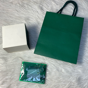 Boîte à montre rectangulaire en cuir PU imperméable avec logo personnalisé, boîte de luxe verte pour hommes et femmes - Product Image 6