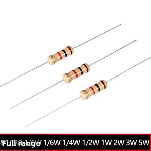 Résistance à film de carbone 1/4W Ohm 1K 10K 100K 1M Anneau à quatre couleurs 0,25W - Product Image 4