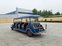 Navette Écologique Intégrée pour Événements, Voiture Électrique de Tourisme Vintage, Bus Navette Rétro Or Royal pour Stations Balnéaires