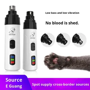 מטחנת ציפורניים וקוצץ ציפורניים לכלבים וחתולים - חשמלי נטען מחומר ABS עם תאורת LED, רעש נמוך ורטט רך - Product Image 3