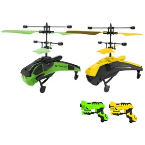 射击传感器遥控飞机2色混合创意互动游戏儿童遥控飞机玩具