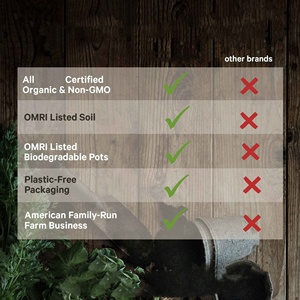 5 tipos orgánicos para interiores/exteriores, kit de inicio para jardín, macetas para cultivar verduras para uso doméstico, flores artificiales - Product Image 4