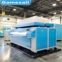 Repasseuse à plat double rouleau en acier inoxydable, gaz GPL, usage commercial et industriel, monophasée, marque Gamesail