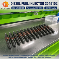Injecteur de carburant diesel 3045102 3037229 3027588 pour moteur Cummins L10 LTA10, pièces de machines de construction et de générateurs