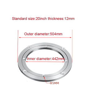 Placa giratoria de aluminio de 20 pulgadas, rotación flexible, bajo nivel de ruido, uso duradero en el hogar, sala de estar, dormitorio, hotel, restaurante, silla, escritorio - Product Image 2