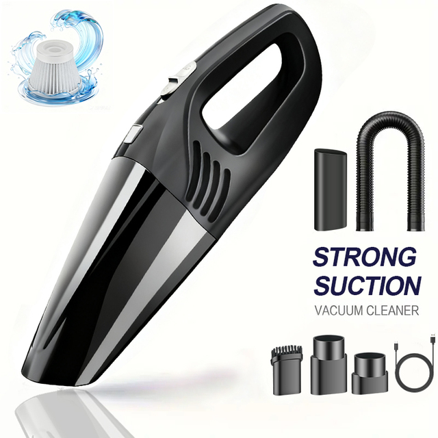 Wet Dry Handheld Cordless Vacuum, HEPA Filter Included, Lightweight Multi-purpose Cleaner for Car, Home & Office