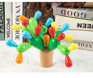 Puzzle en bois Montessori Cactus |   Blocs de construction pour enfants |   Jouet d'éveil et de motricité fine - Product Image 2