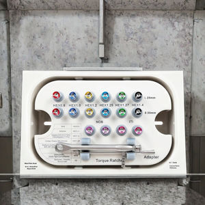 Kit de Herramientas de Restauración Dental: Llave Dinamométrica para Implantes, Destornillador Manual, Trinquete y Destornilladores de Acero Inoxidable de Colores - Product Image 3