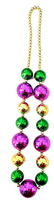 Perles géantes de Mardi Gras noires, violettes et dorées, grandes perles adaptées aux décorations de fête de carnaval