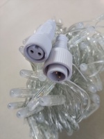 Guirlande lumineuse LED étanche IP67 10m/20m/30m/50m pour extérieur, Noël, décorative, PVC, blanc chaud, avec interrupteur