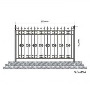 Belle clôture en métal et acier de 6 pieds en fer forgé pour balcon et chantier de construction à vendre - Product Image 6