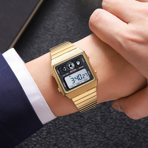 Skmei Digital Watch Men Stainless Steel Band 3Bar Water Resistant Luminous Dual Time Alarm Sports Watch - Product Image 4