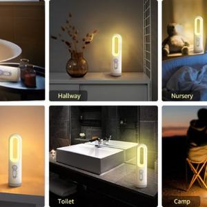 Lampe de camping portable rechargeable 2-en-1 avec détecteur de mouvement intelligent pour la maison, la chambre de bébé, le camping, les toilettes et la lecture - Product Image 6