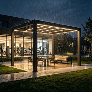 Gazebo Motorizado de Aluminio de Grado Comercial Premium, Totalmente Impermeable y Resistente al Viento, con Control de Temporización por Sensor Inteligente - Product Image 5