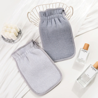 Serviette de bain exfoliante antibactérienne de style coréen simple avec manchette élastique, antidérapante sous la douche