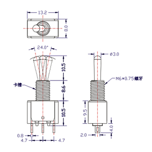 Công Tắc Bật Tắt Thu Nhỏ 3A <span class=keywords><strong>220V</strong></span> 240V 6A 110V - Product Image 4