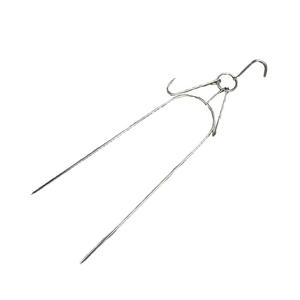 Gancho de cochinillo de acero inoxidable extendido Yolecen para barbacoa Pipa tenedor <span class=keywords><strong>asado</strong></span> accesorio de cocina herramienta de Metal - Product Image 1