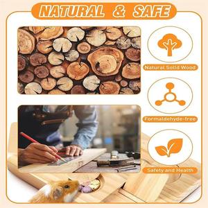 Jouet de recherche de nourriture en bois écologique pour hamster cochon d'inde lapin rat casse-croûte caché mangeoire stimulation mentale - Product Image 4