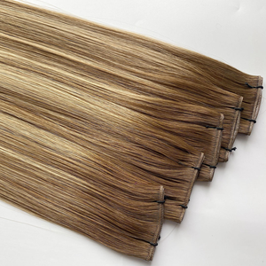 Extensions de cheveux humains Remy Super Double Drawn Invisible Genius Skin Weft de Qingdao <span class=keywords><strong>Haohao</strong></span>, lisses et soyeuses, qualité vierge, en lots. - Product Image 2