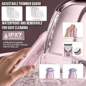 Épilateur Corporel Électrique Personnalisé pour <span class=keywords><strong>Femme</strong></span>, Double Lame Remplaçable et Lavable, pour Aisselles, Maillot et Zone Pubienne, Tondeuse Bikini - Product Image 4