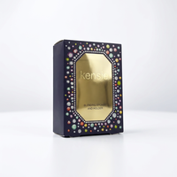 Boîte d'emballage personnalisée de luxe avec logo en feuille d'or pour éponge de maquillage, boîte cadeau cosmétique haut de gamme en papier pour éponge de beauté et support