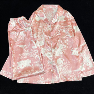 Mùa hè khí chất Pháp Đồ ngủ cao cấp cảm giác mô phỏng lụa mỏng dài tay Cô Gái Nhà giải trí và thoải mái phù hợp với - Product Image 2