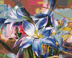 Fleur bricolage peinture à l'huile par numéro <span class=keywords><strong>dessin</strong></span> toile sans cadre peinture par numéros artisanat Kits peintures décor à la maison cadeaux ensemble adultes - Product Image 5