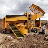 Installation mobile de lavage d'or de grande capacité 100-200 TPH avec concentrateur à trommel pour le traitement de l'or alluvial